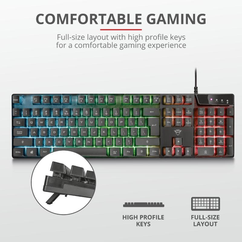Tastatura Trust GXT 835 Azor, gaming, neagra - 4