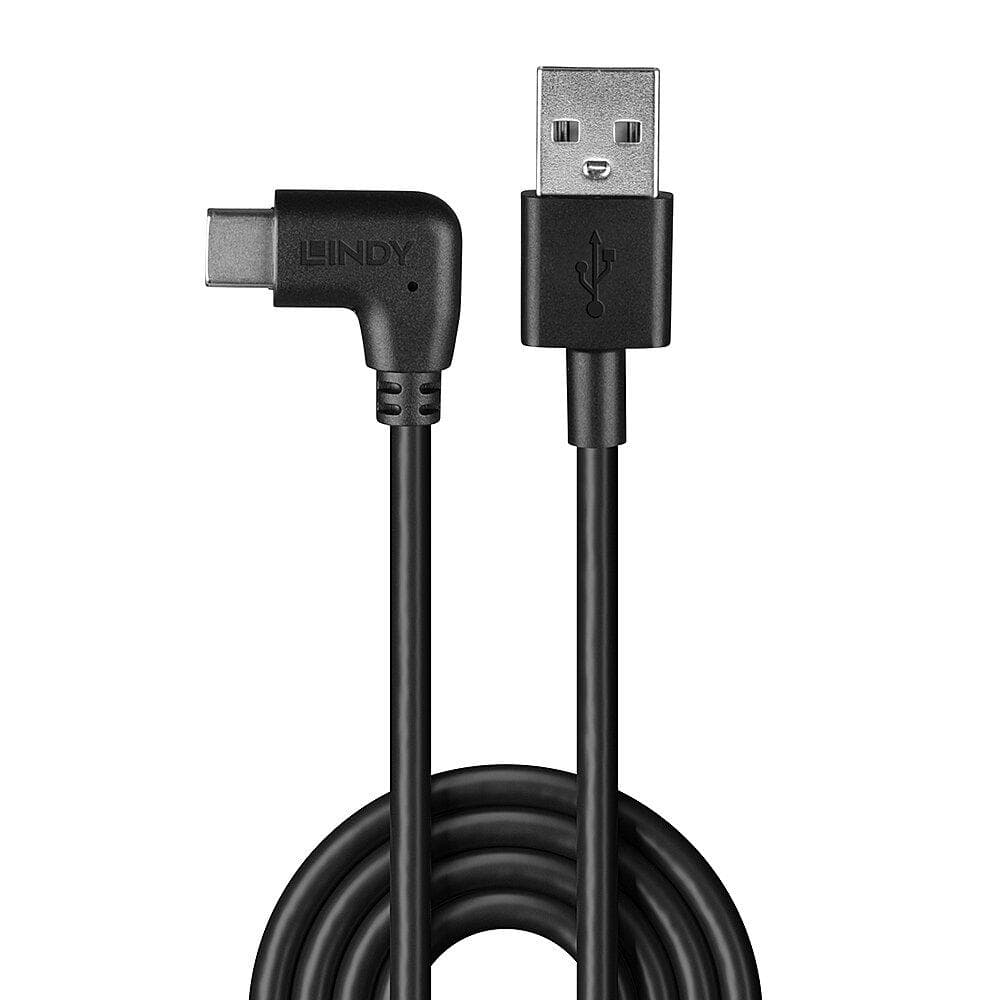 Cablu Lindy USB C 2 90°, lungime 1m, putere maxima - 4