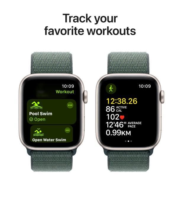 Apple Watch SE GPS 44mm Starlight Aluminium Case with Lake - 5