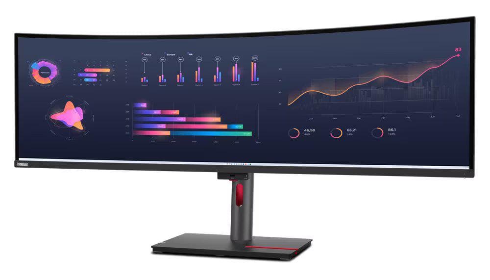 Monitor Lenovo ThinkVision P49w-30, 49'' IPS, DQHD (5120x1440), Anti- glare, - 3