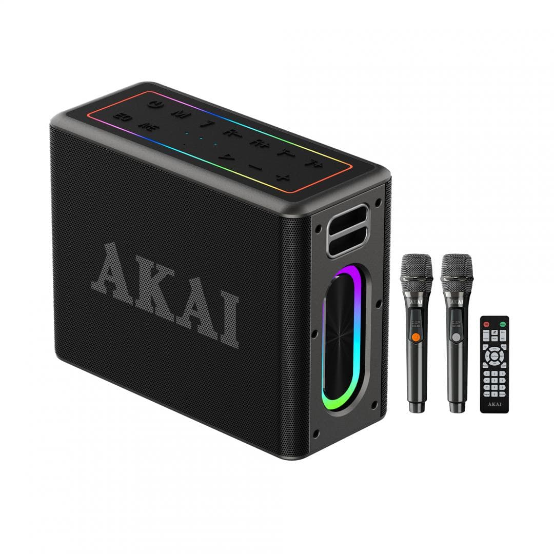 Boxa portabila Akai cu 2 micfrofoane wireless IPX6-80W - 4