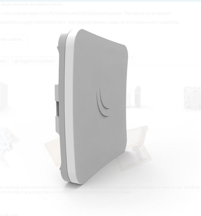 Mikrotik RBSXTSQ5ND SXTsq Lite 5 compact CPE, 16dbi, 5Ghz, outdoor,