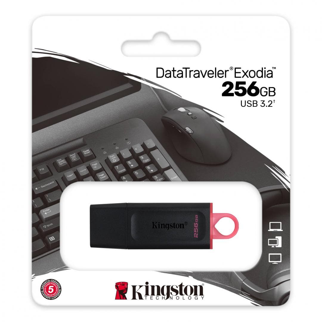 Memorie USB Kingston DataTraveler Exodia 256GB, USB 3.2, Negru - 3