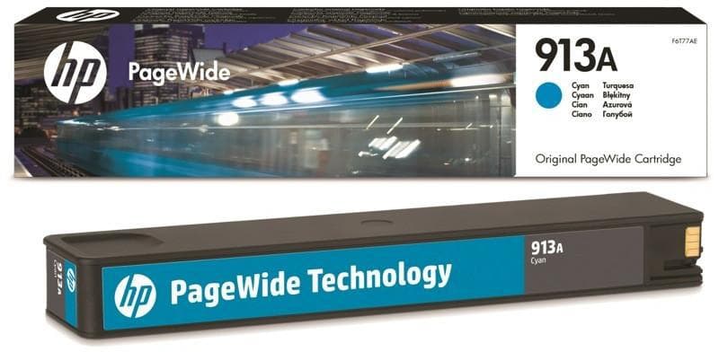 Cartus cerneala HP Cyan PageWide Nr.913A F6T77AE Original HP PageWide