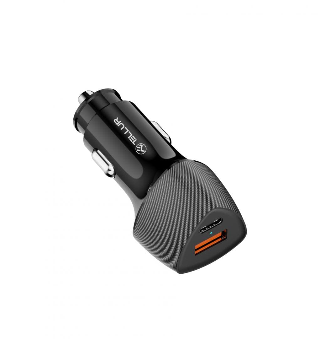 Incarcator auto Tellur FCC10, 38W, 6A (PD20W + QC3.0), negru - 2