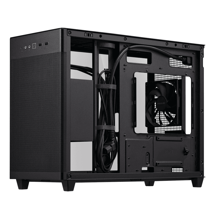 Carcasa ASUS AP201 PRIME CASE TG, Mini Tower, Black - 5