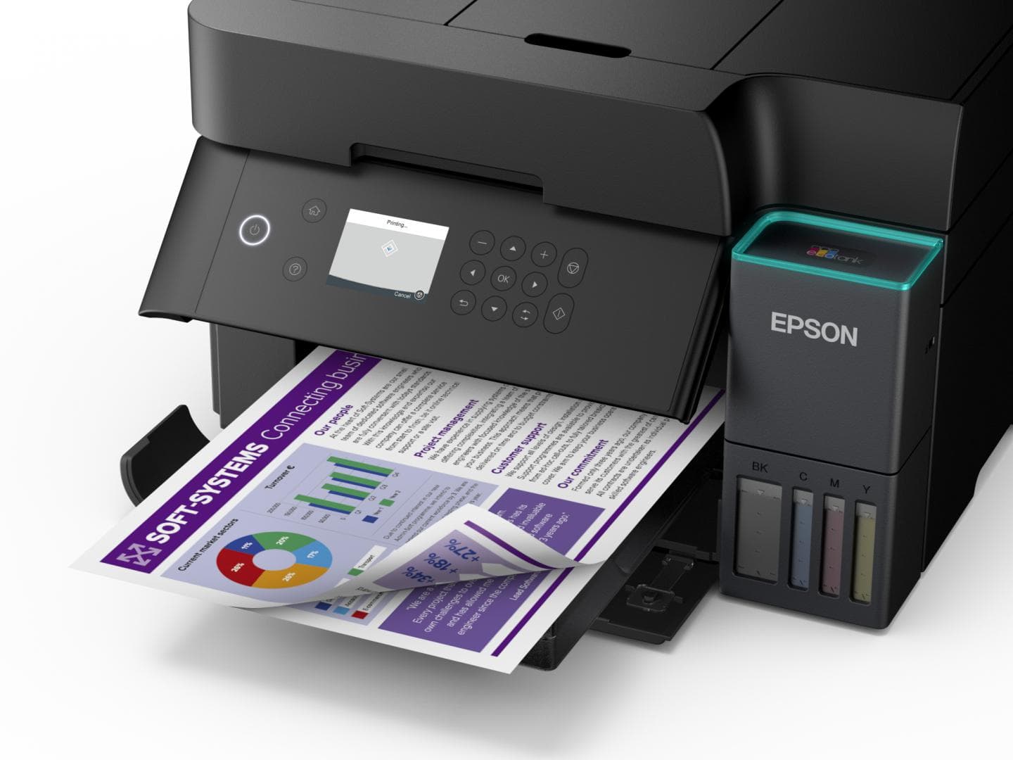 Multifunctional inkjet color Epson EcoTank CISS L6370, dimensiune A4 (Printare,Copiere, - 5