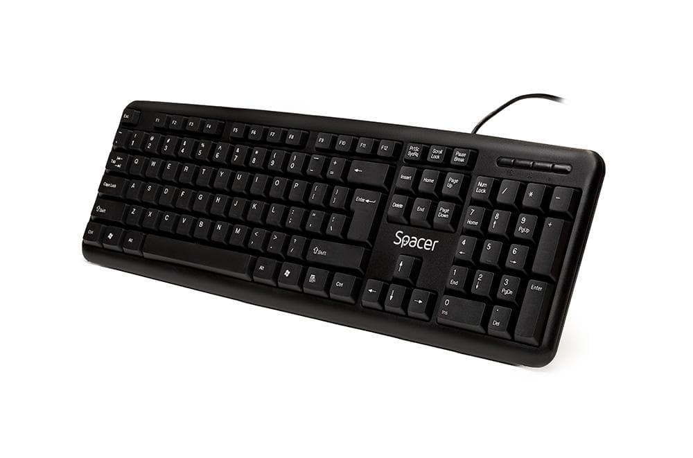 Tastatura Spacer SPKB-520 cu fir, USB, 104 taste, anti-spill, negru - 3