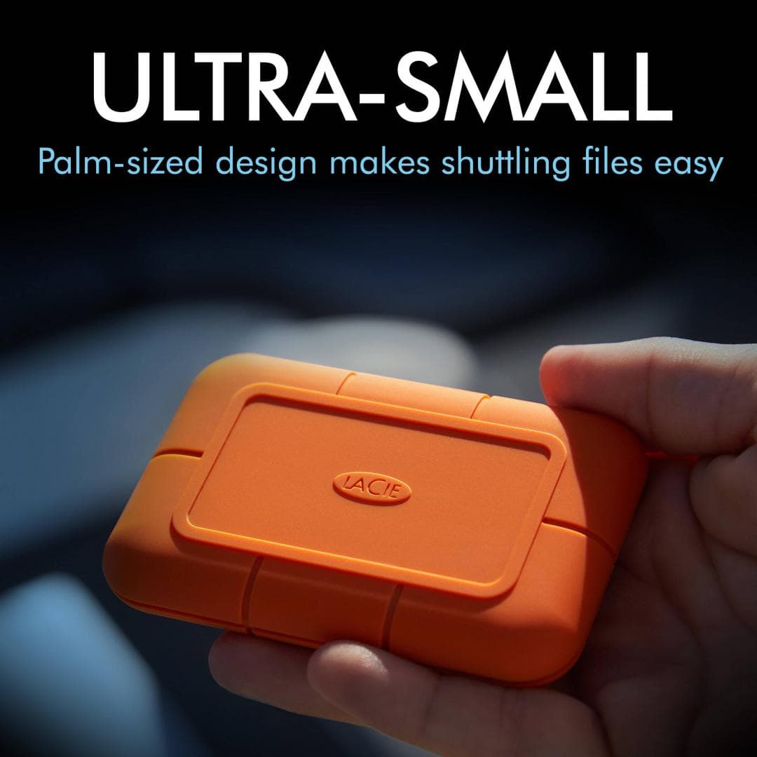 SSD extern LaCie Rugged, 500 GB, USB 3.2 Gen 2, - 2