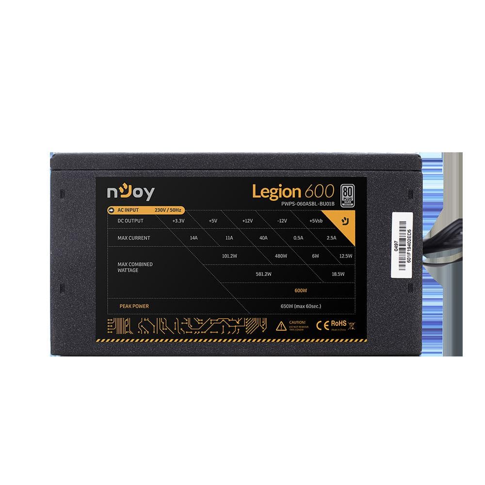 Sursa nJoy Legion 600, 80+ Silver, 600W - 3