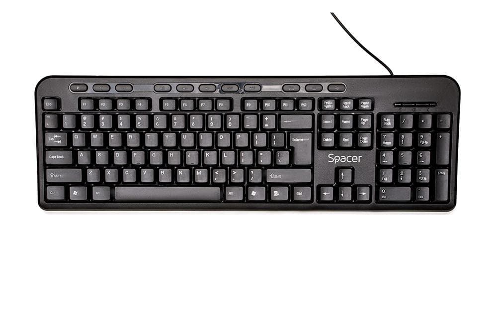 Tastatura Spacer SPKB-169 cu fir, USB, multimedia, 104 taste + - 2