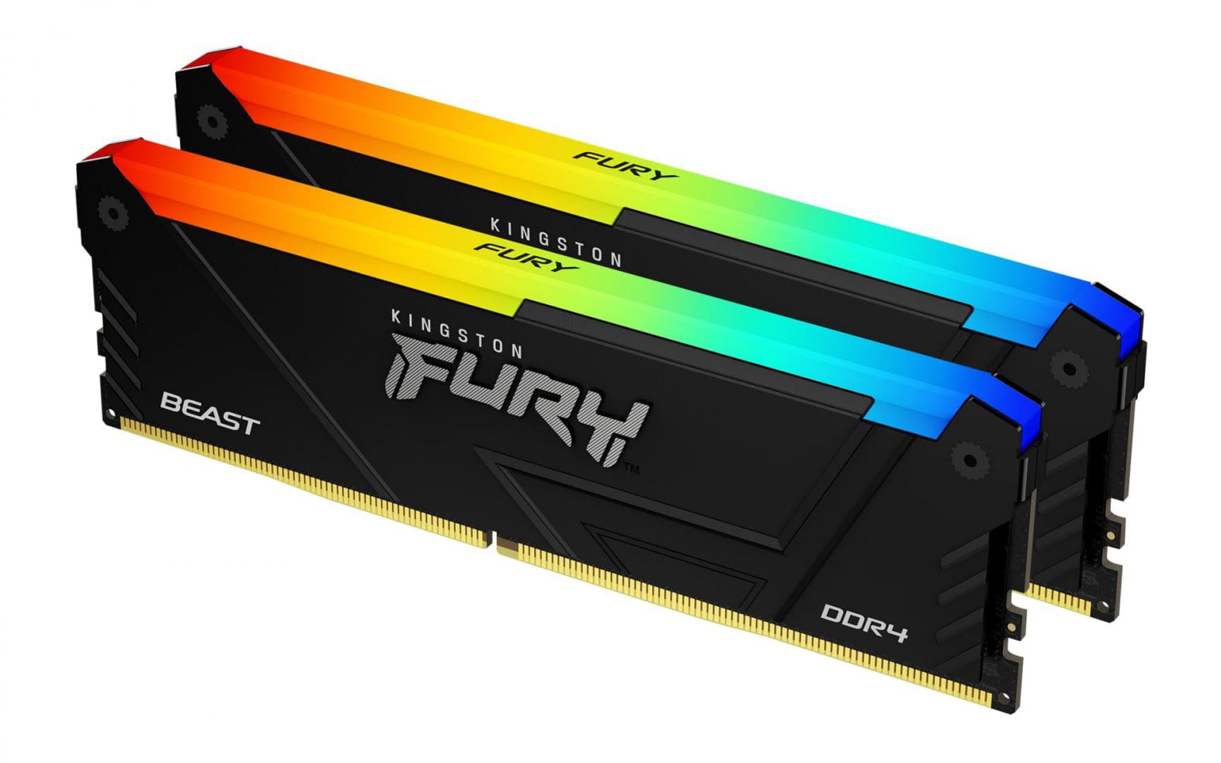 Memorie RAM Kingston FURY Beast RGB, 16GB DDR4, 3600MHz, CL17 - 2