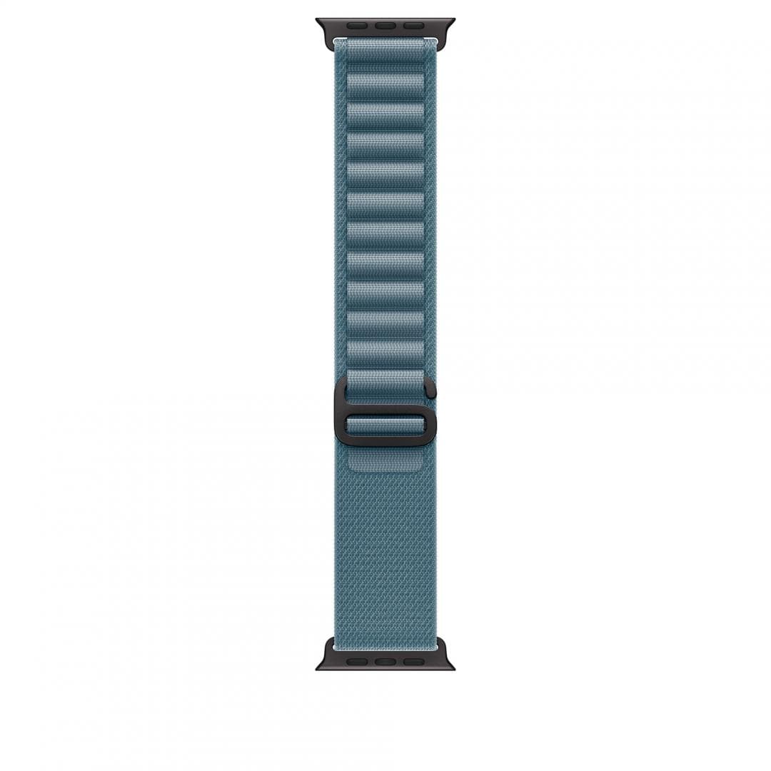 Apple Watch 49mm Light Blue Alpine Loop - Large - Black Titanium