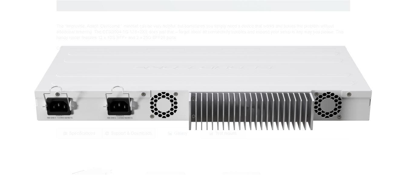 MikroTik Router de retea, CCR2004-1G-12S+2XS; Procesor: 1700 MHz, RAM: 4 - 2