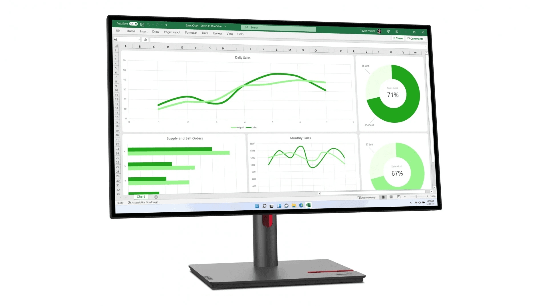 Lenovo ThinkVision P27q-30; 27" IPS, QHD (2560x1440), 16:9, Brightness: 350 - 2