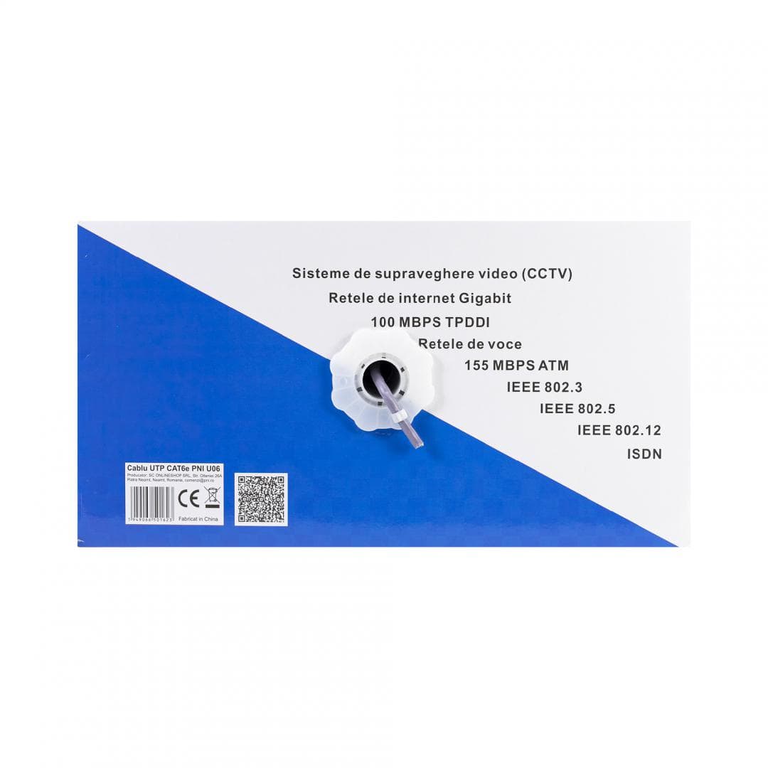 Cablu UTP CAT6 PNI U06 cu 4 perechi pentru internet - 3