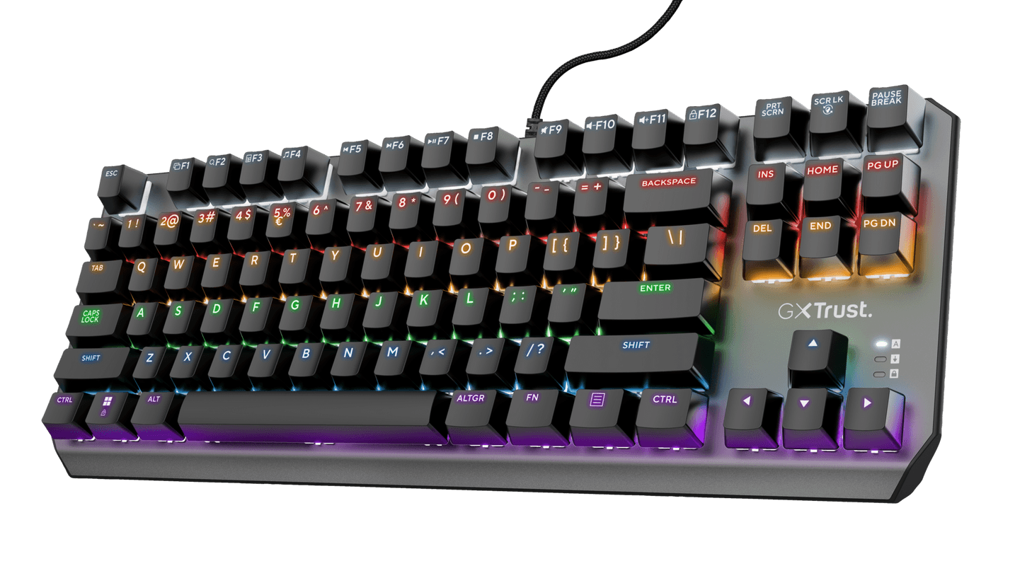 Tastatura Trust GXT834 Callaz Tenkeyless cu fir mecanica, negru - 3
