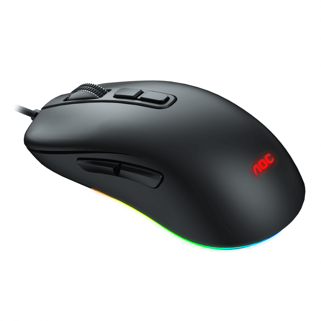 Mouse AOC GM300B, USB 2.0, 6200DPI, 7 butoane, RGB, 1.8m, - 2