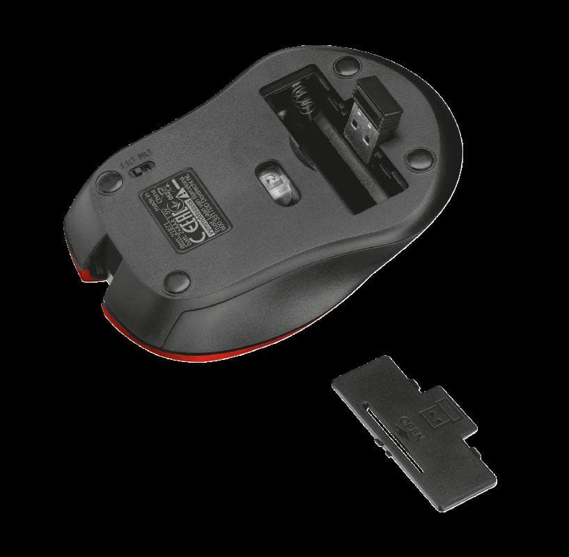 Mouse Trust Mydo Silent Click, Wireless, rosu - 3