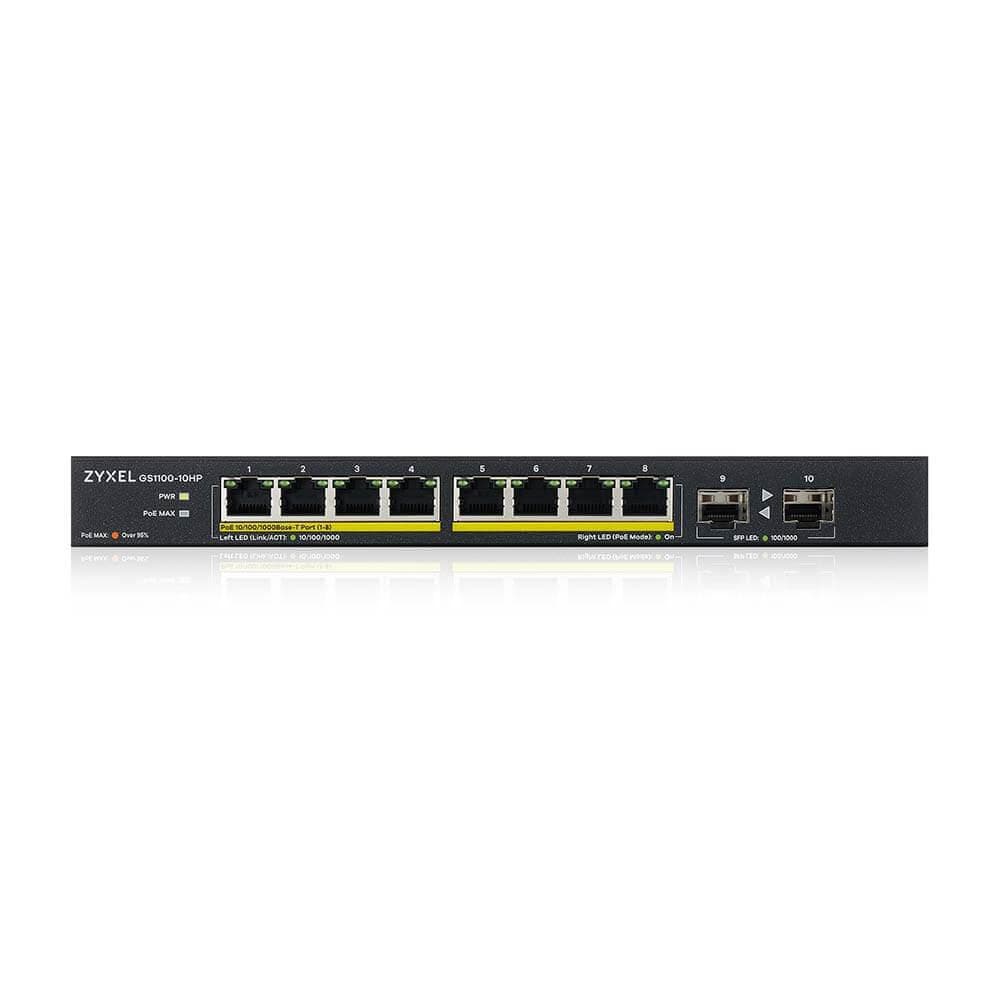 ZYXEL GS1100-10HP 10PORT GBE POE SWITCH - 2