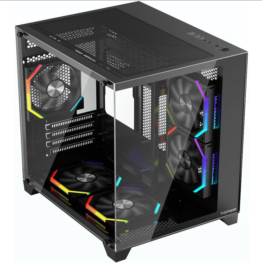 Carcasa 1STPLAYER BV5, RGB, Mid Tower, Black