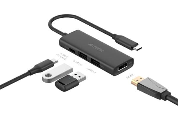 DOCKING Station A4tech universal, 4-in-1, 0.15 m, gri - 2