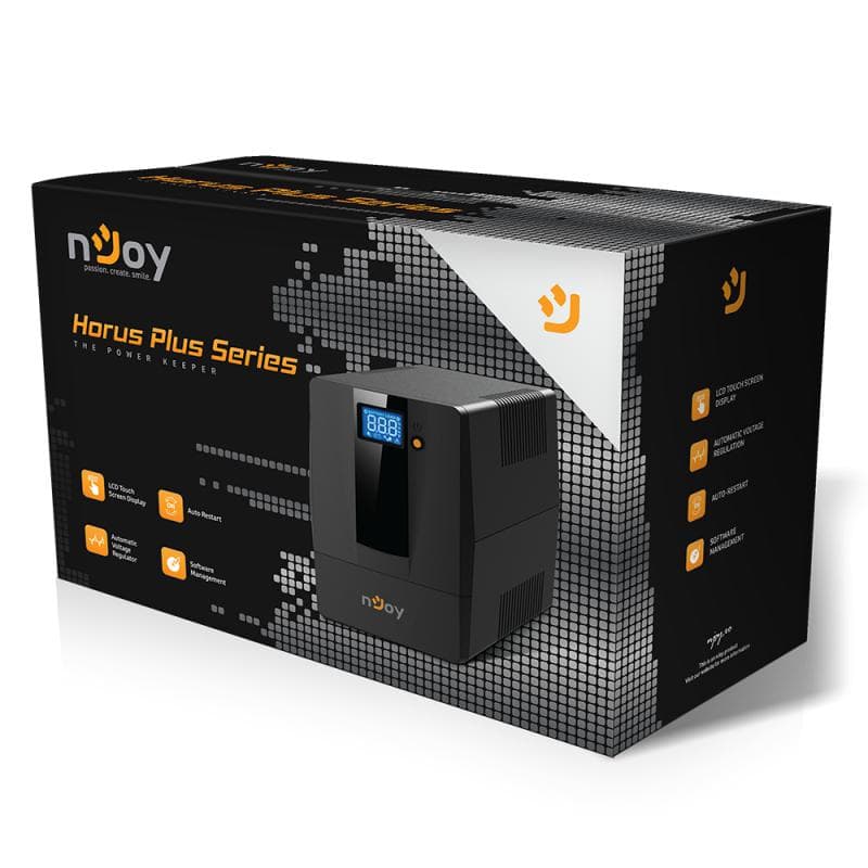 UPS nJoy Horus Plus 1000, 1000VA/600W, Afisaj LCD cu ecran - 3