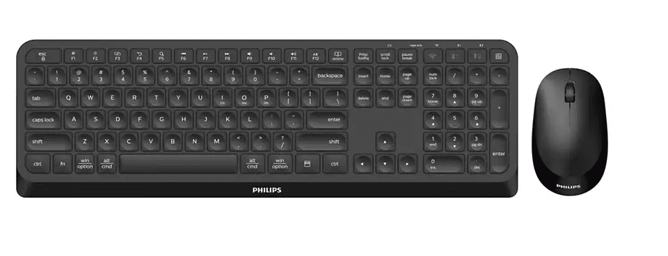 Kit Philips SPT6407, wireless, 2.4GHz + Bluetooth 3.0/5.0, 104 taste, - 2