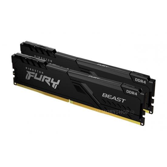Memorie RAM Kingston FURY Beast RGB, 32GB DDR4, 3200MHz, CL16 - 3