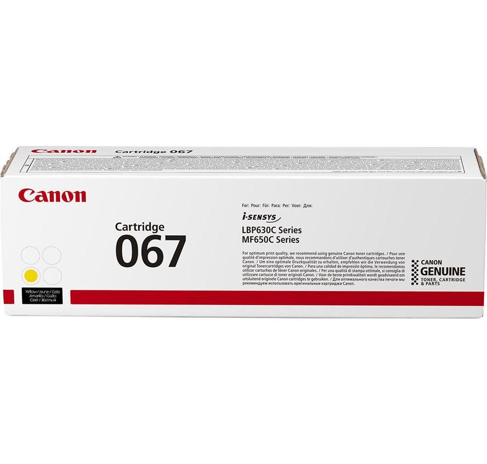 Toner Canon CRG067Y, Galben, capacitate 1250 pagini, pentru LBP-631 /