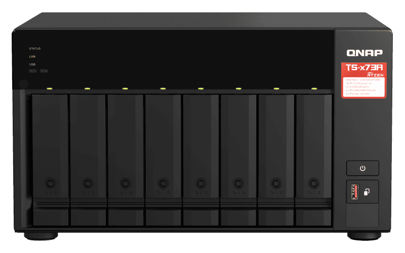 NAS QNAP 873A 8-Bay, CPU AMD Ryzen V1000 series V1500B