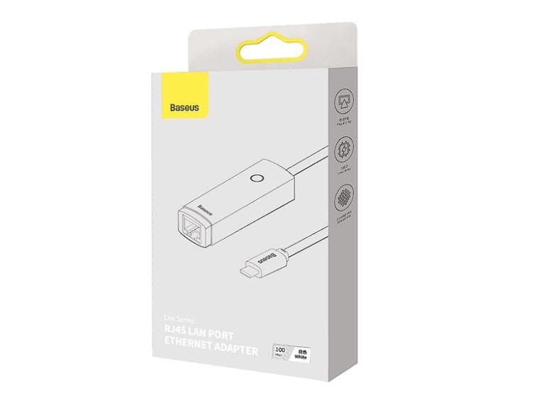 ADAPTOR RETEA Baseus Lite, USB Type-C to RJ-45 10/100 Mbps - 3