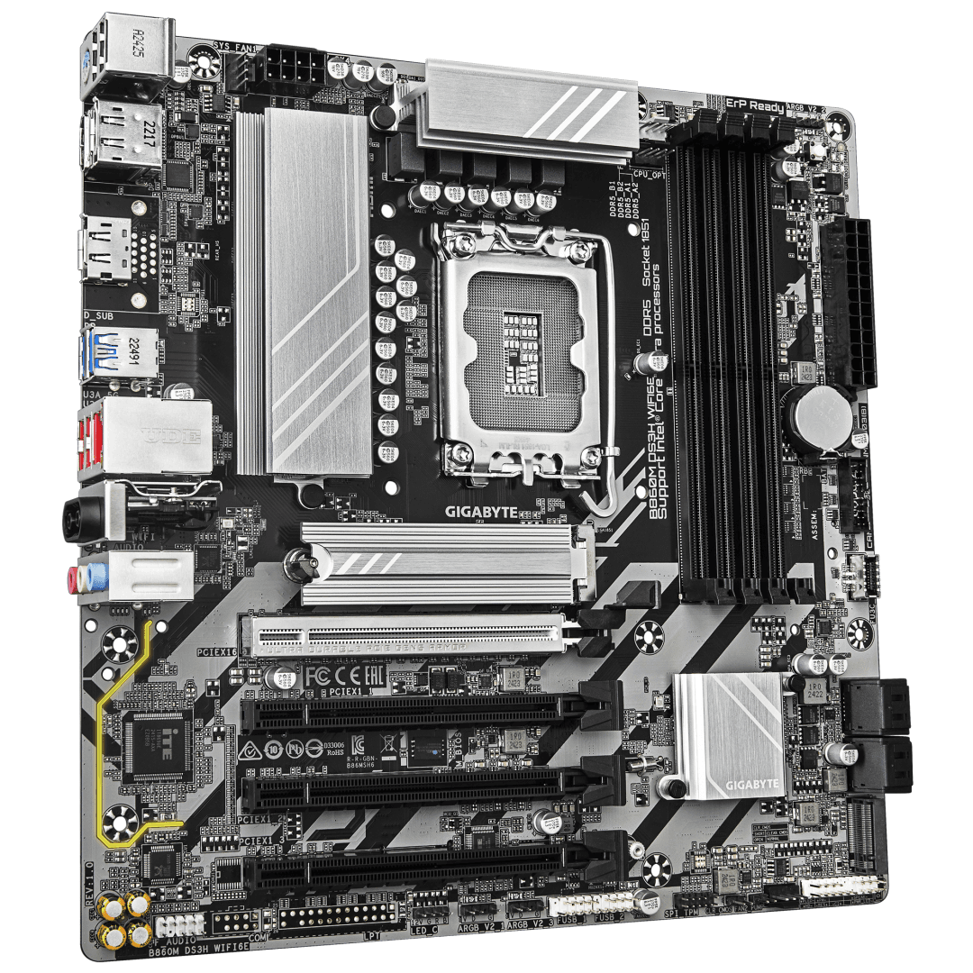 Placa de baza Gigabyte B860M DS3H WIFI6E, LGA 1851, DDR5, - 3