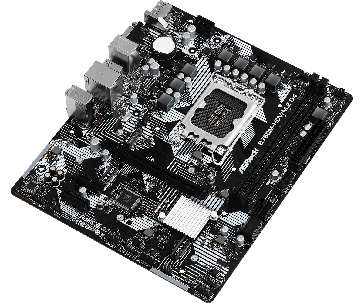 Placa de baza ASRock B760M-HDV/M.2 D4, Socket 1700, DDR4, Micro-ATX - 3