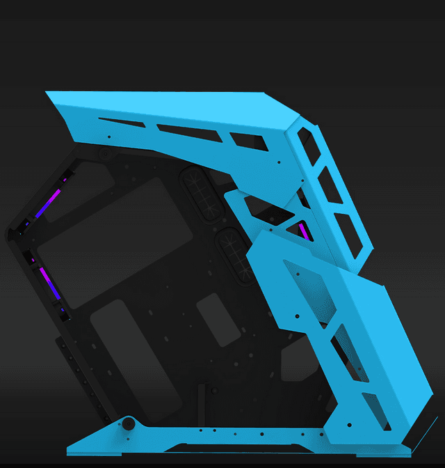 Carcasa Aqirys Procyon, RGB, Mid Tower, Blue - 6