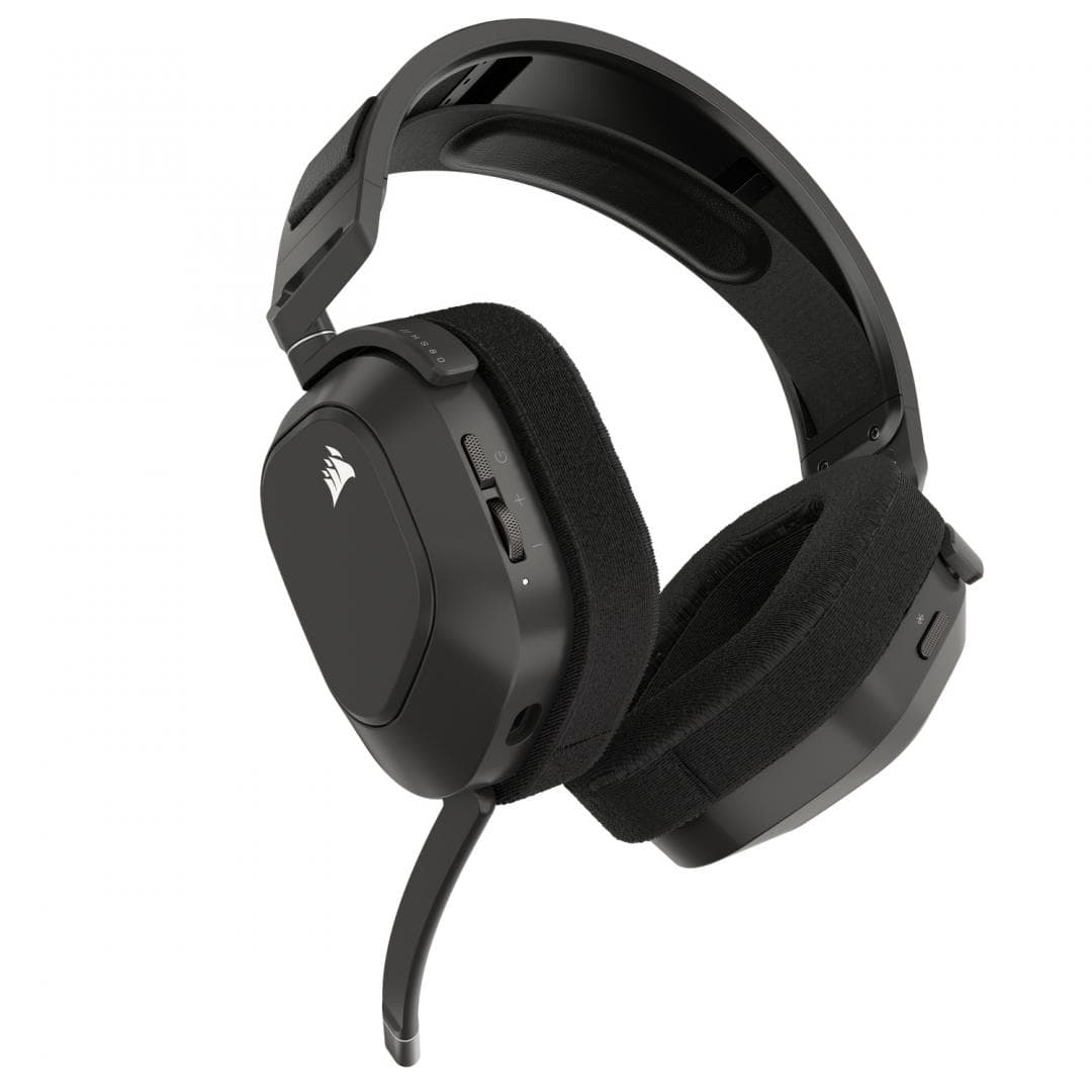 Casti Gaming Head-band CORSAIR HS80 MAX WIRELESS, Fara Fir, Gri - 2