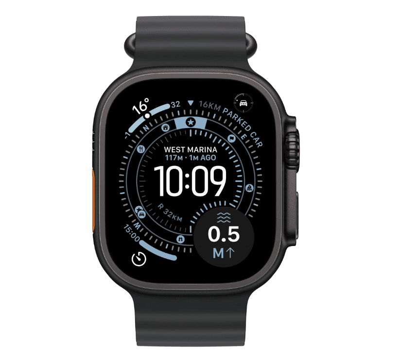 Apple Watch Ultra 3 GPS + Cellular 49mm Black Titanium Case with Black