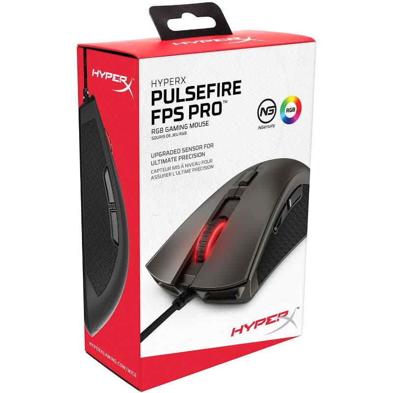 Mouse HyperX Gaming Pulsefire FPS Pro, cu fir, gri - 2