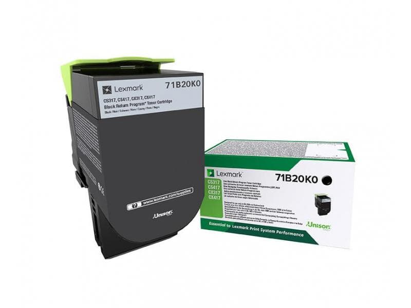 Toner Lexmark 71B20K0, black ,return program ,3k,CX317DN/417DE/517DE/ CS317DN/417DN/517DE
