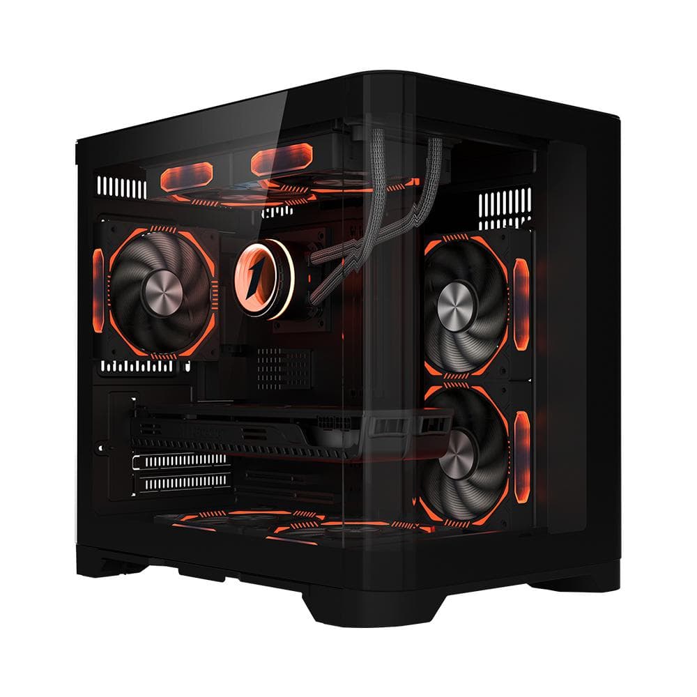 Carcasa 1st PLAYER UV5 Black, RGB, Cube Tower, Black