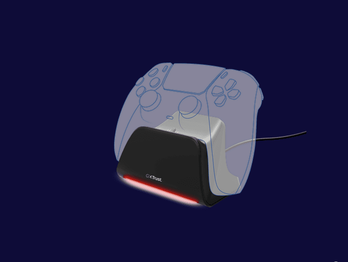 Incarcator pentru controller PS5 Trust GXT 255, material ABS, negru - 2