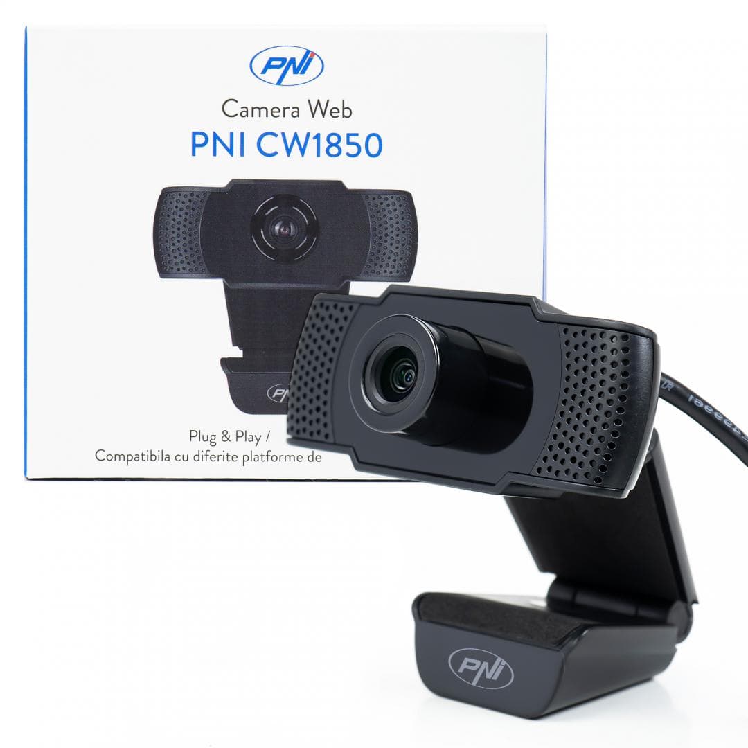 Camera Web PNI CW1850, rezolutie video Full HD, USB 2.0,