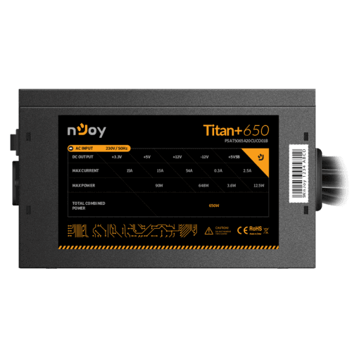 Sursa nJoy Titan+ 650, 80+ Bronze, 650W - 3