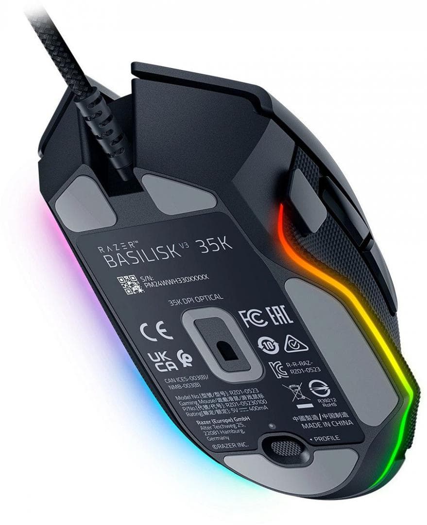 Razer Basilisk V3 35K, cu fir, rezolutie maxima 35000 DPI, - 4