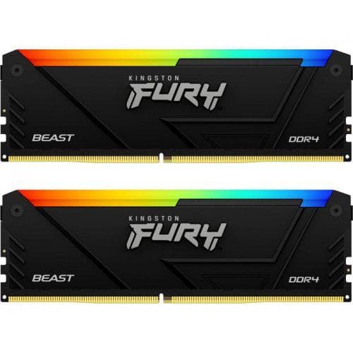 Memorie RAM Kingston FURY Beast RGB, 16GB DDR4, 3600MHz, CL17 - 3