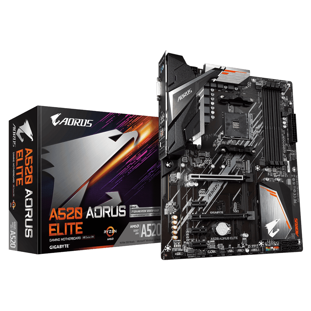 Placa de baza Gigabyte A520 AORUS ELITE, Socket AM4, DDR4,