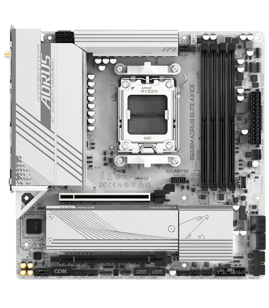 Placa de baza Gigabyte B650M AORUS ELITE AX ICE, Socket - 3