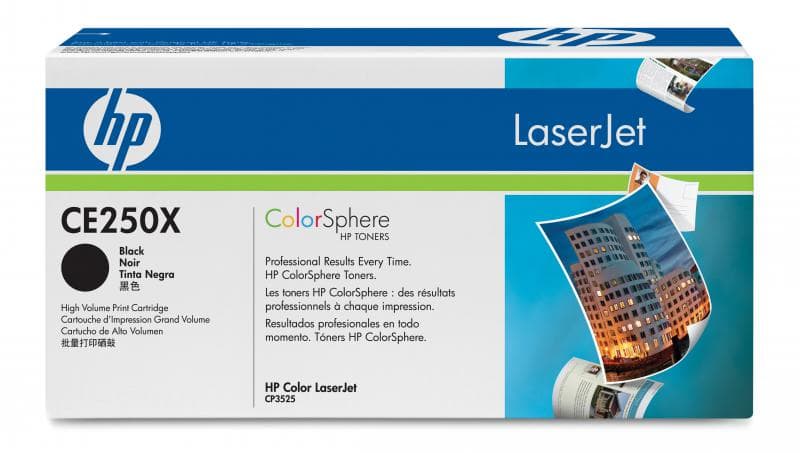 Toner HP CE250X, black, 10.5 k, Color LaserJet CM3530 MFP,