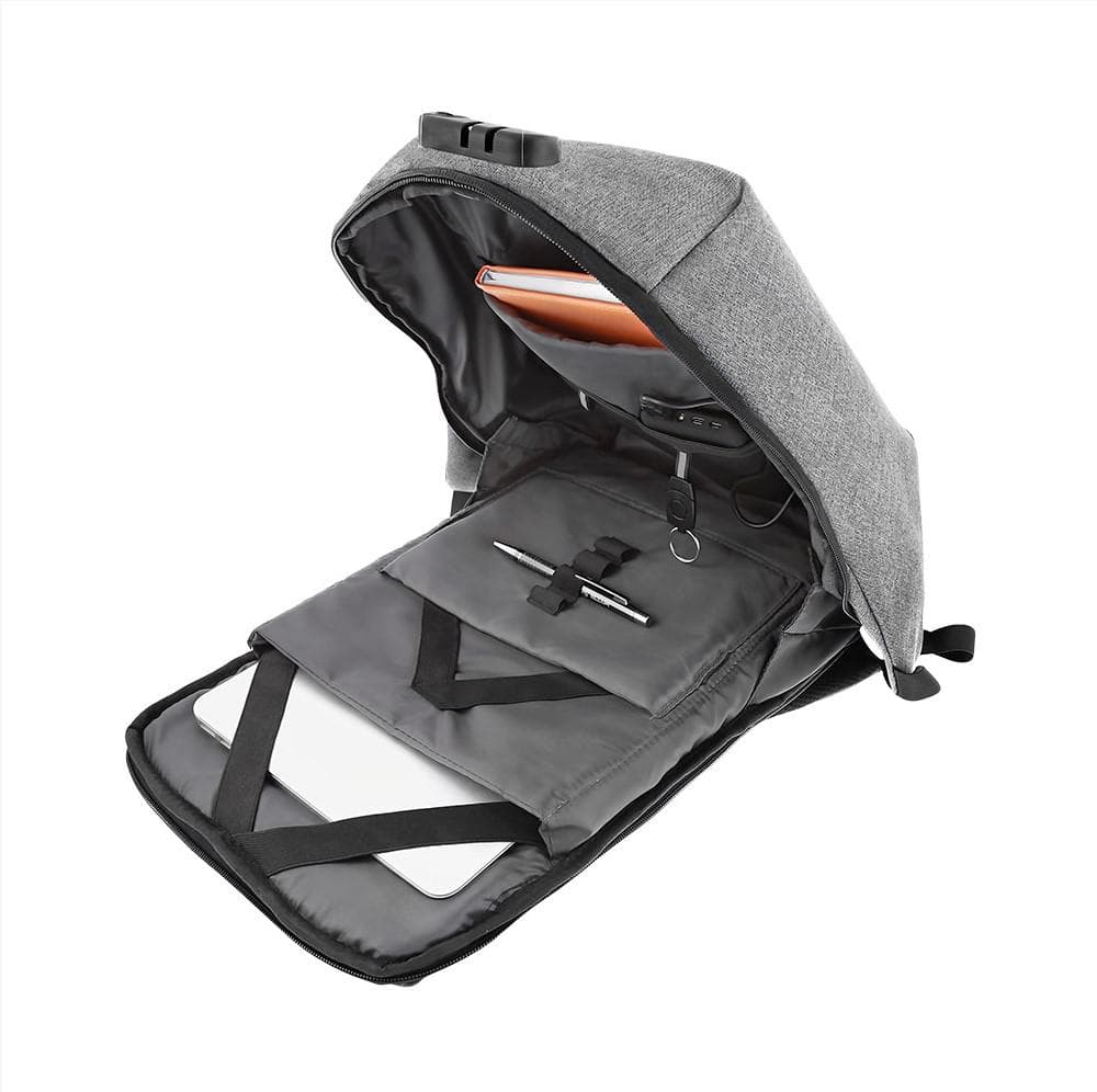 Rucsac laptop Tellur Antifurt V2, cu port USB, 15.6", gri - 3
