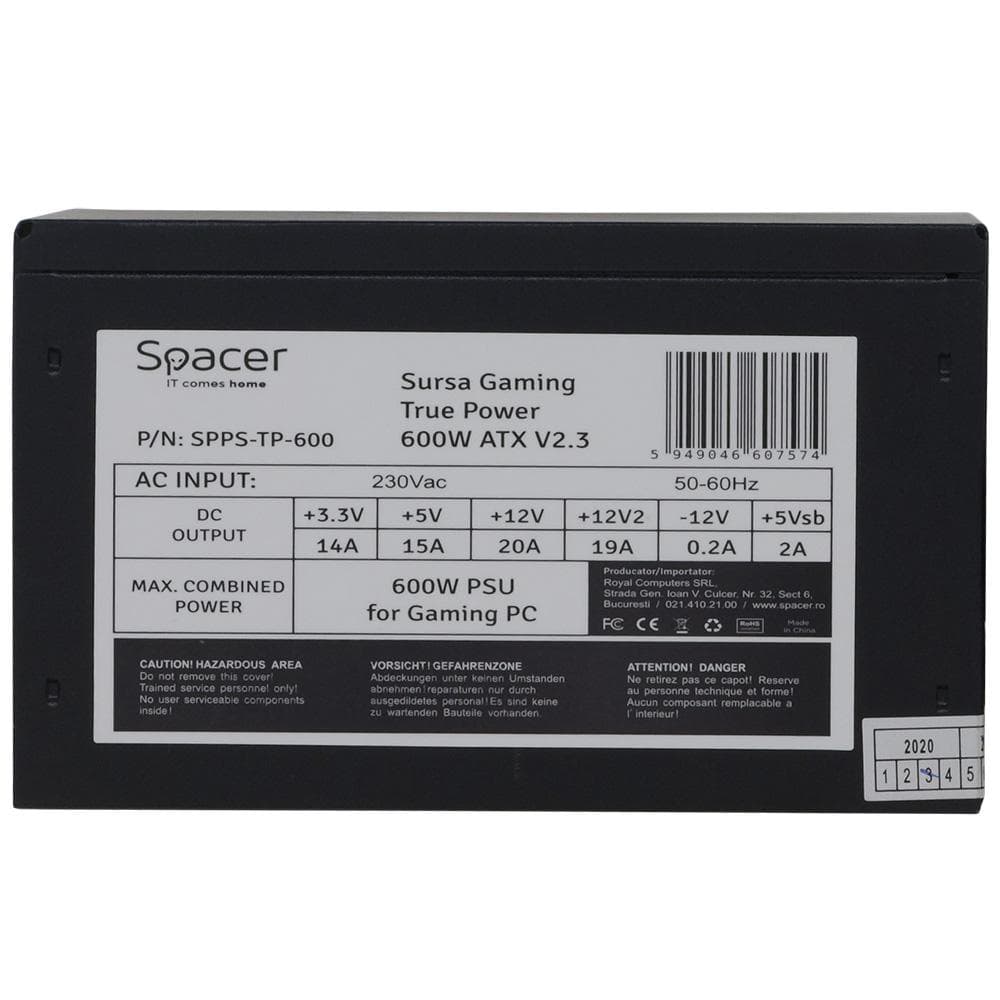 Sursa Spacer True Power TP600, RGB, 600W - 3
